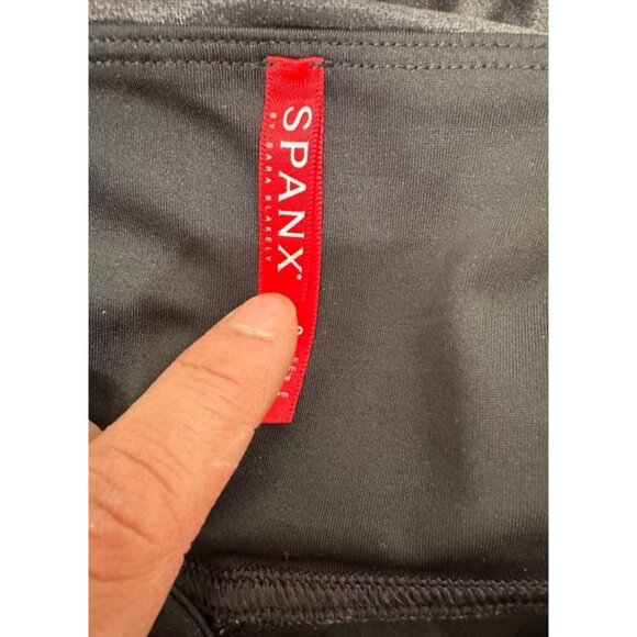 Spanx Faux Leather Leggings Womens Small Petite Black High Rise Stretch Gothic - Picture 7 of 16